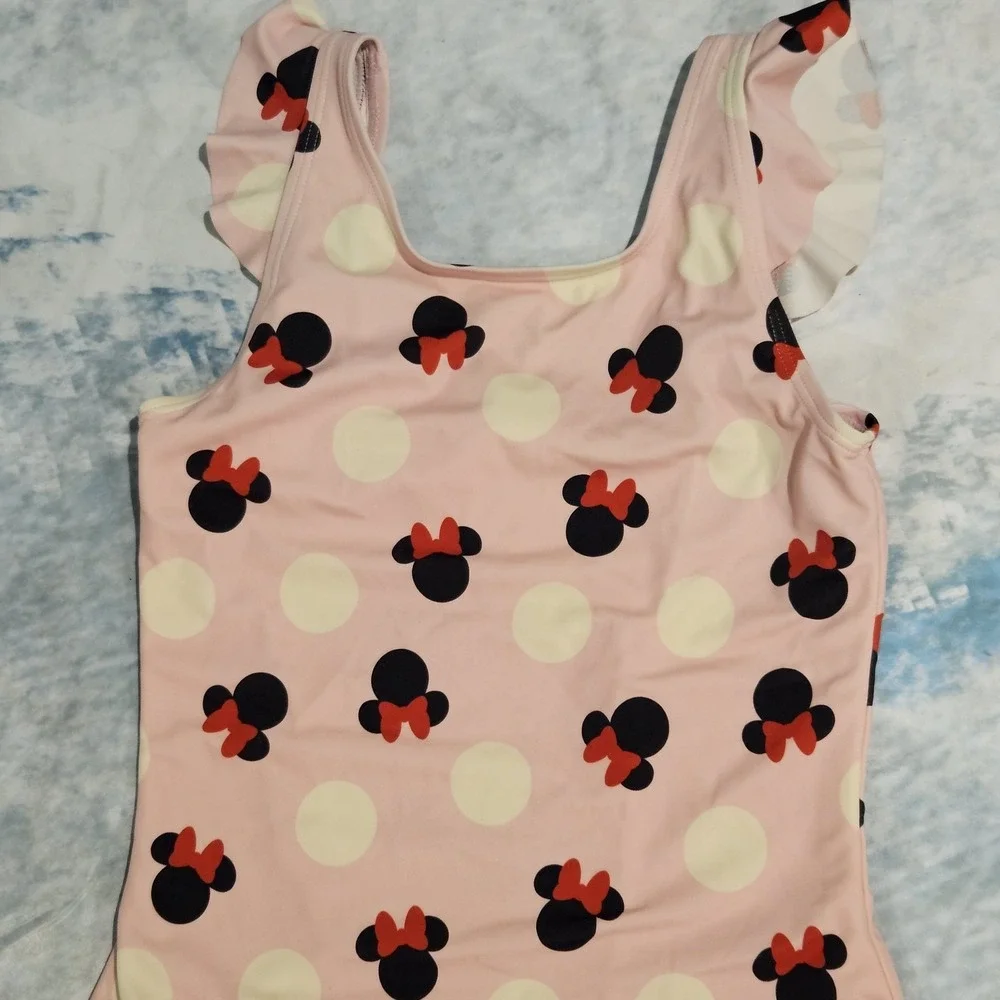 Hanna‎ Andersson Minnie Mouse One Piece Swimsuit Girls Size 12